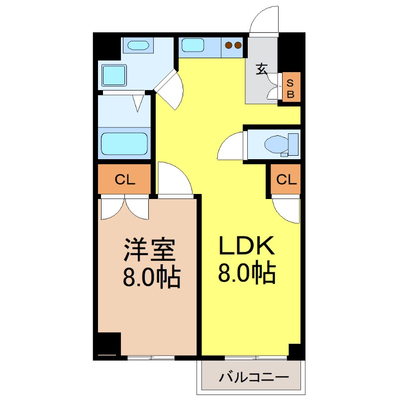 地下鉄東山線 今池駅 徒歩3分 7階建 築54年の間取り写真