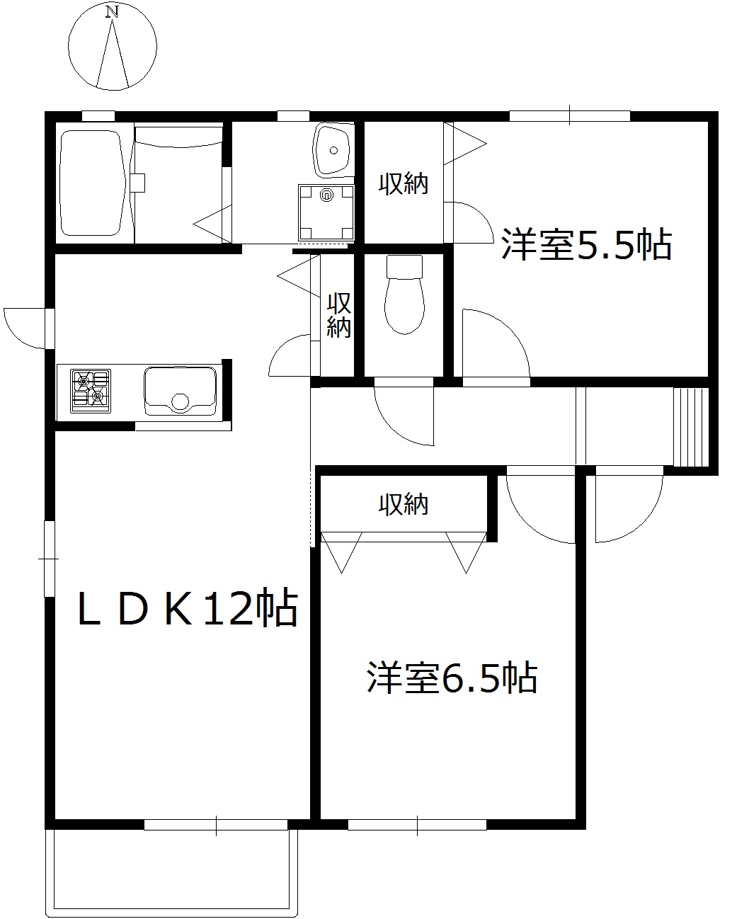 湘南新宿ライン高海 高崎問屋町駅 徒歩2分 2階建 築25年の間取り写真