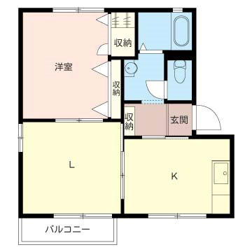 甲府市武田のアパートの間取り