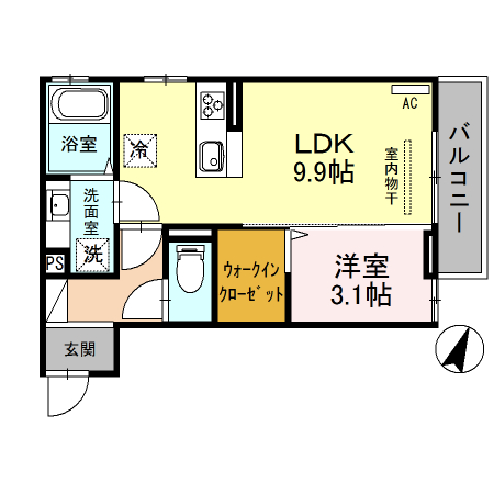 オリーブII　203の間取り