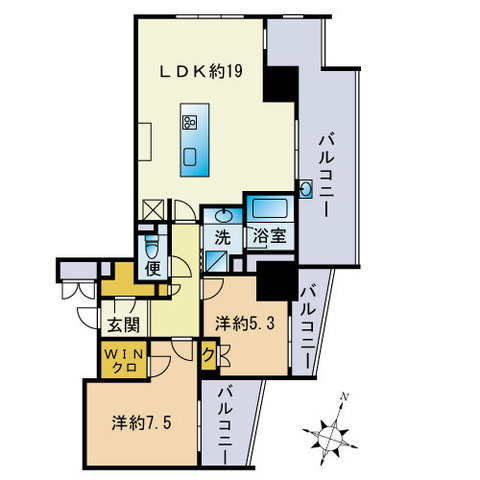 プレミスト赤坂けやき通りの間取り