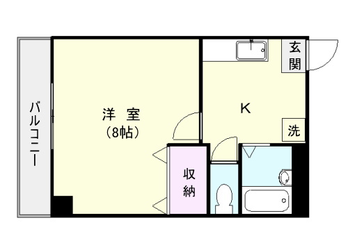 鹿児島市下荒田のマンションの間取り