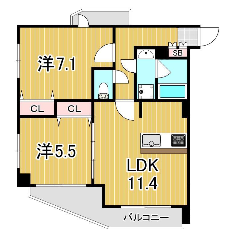 クレストコート綾瀬の間取り