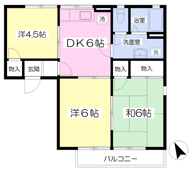 アルエート中居Ａ棟の間取り