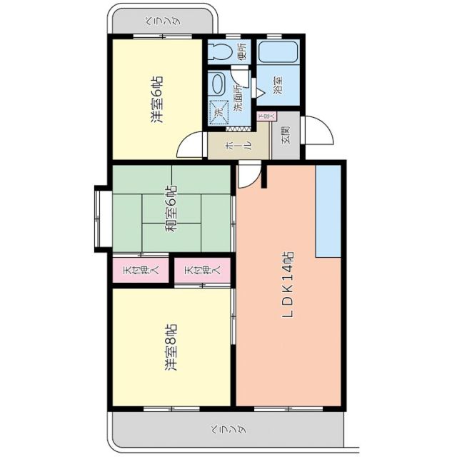 富士市柚木のマンションの間取り