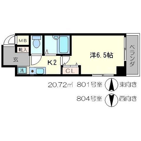 【プレサンス京都烏丸御池の間取り】