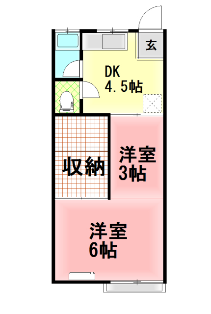 駿東郡清水町新宿のアパートの間取り