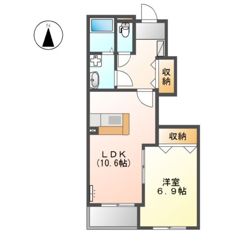 香芝市北今市のアパートの間取り