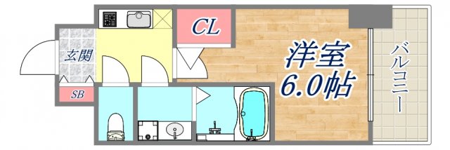 エスリード神戸兵庫駅アクアヴィラの間取り