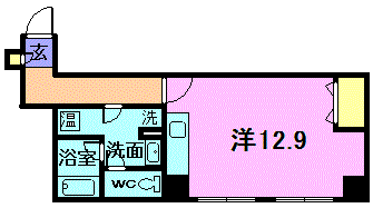 新潟市中央区東大通のマンションの間取り