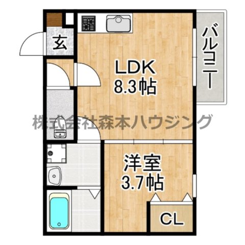 【ジーメゾン寝屋川秦町ルシェールの間取り】