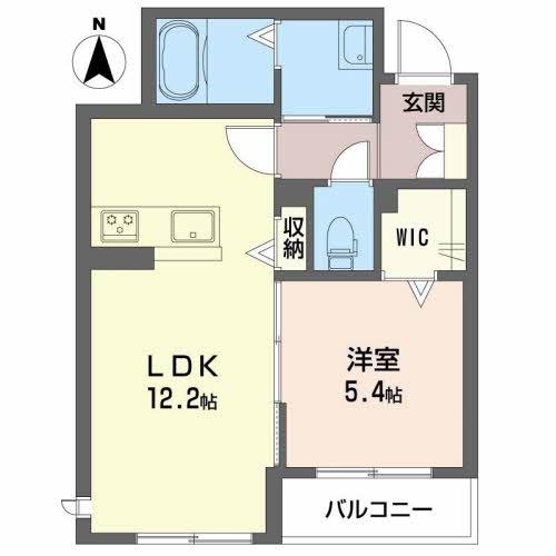 福知山市昭和新町のマンションの間取り