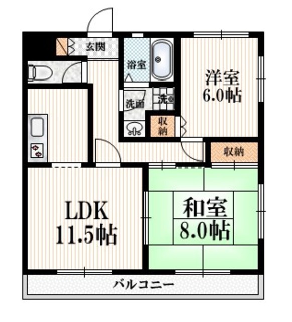 杉並区松庵のマンションの間取り