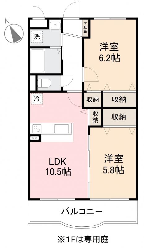 高松市国分寺町福家のマンションの間取り