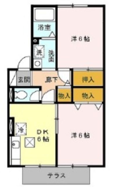 坂戸市浅羽野のアパートの間取り