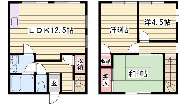 メゾネット土山の間取り