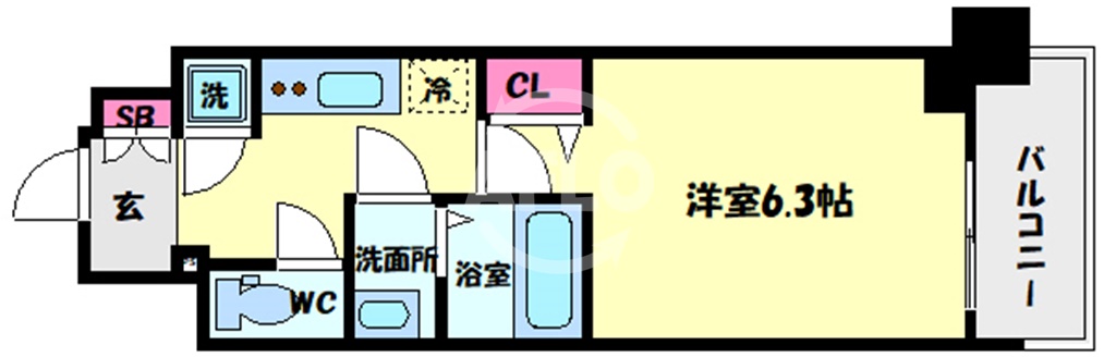 ファーストフィオーレ難波南パークサイドの間取り