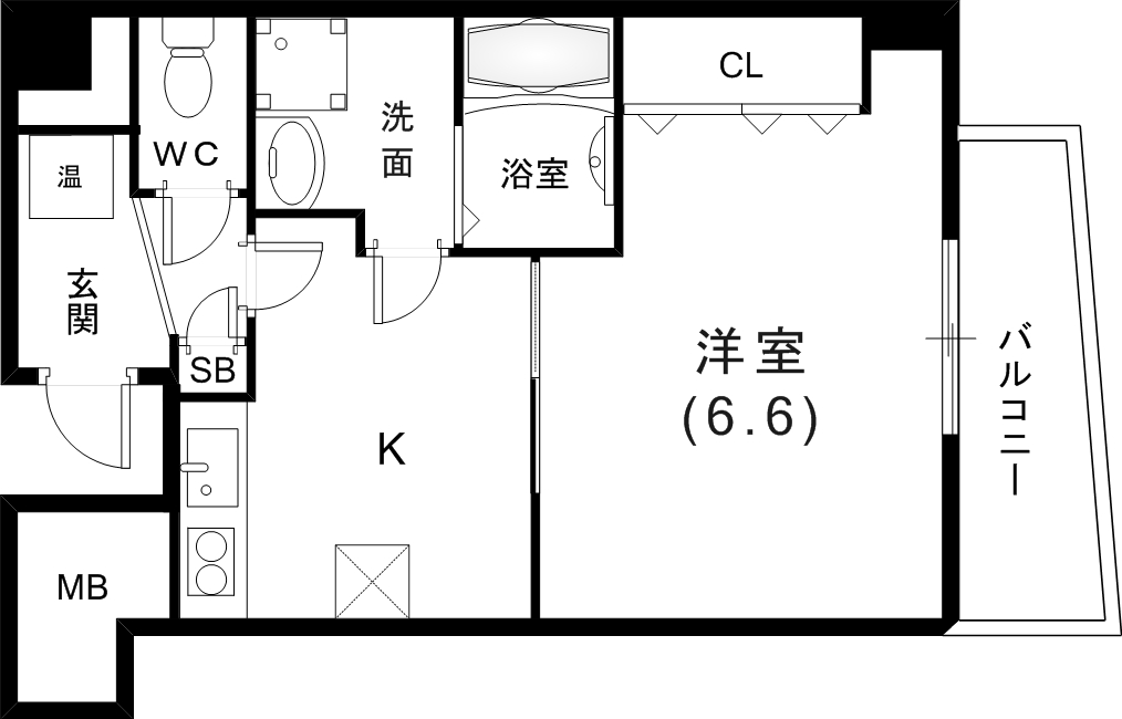 【ラ・フォンテ三宮旭の間取り】