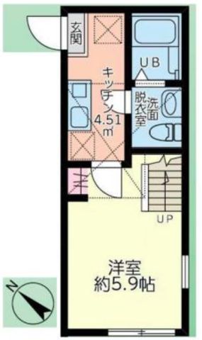 座間市相模が丘のアパートの間取り