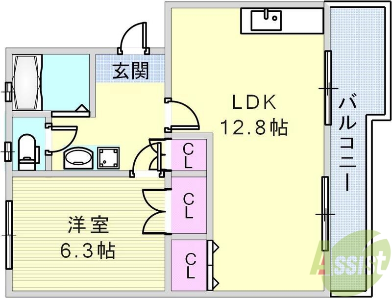 神戸市北区泉台のマンションの間取り