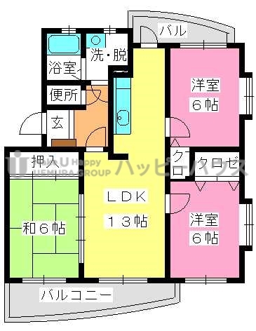 プロシード二日市南の間取り