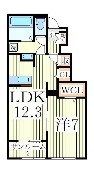 【我孫子市中峠のアパートの間取り】