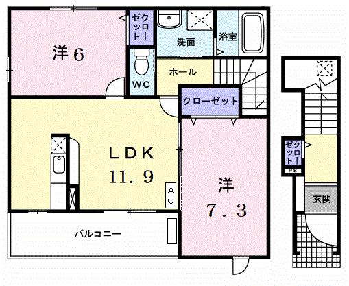 スウィート　アンジュの間取り