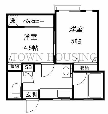 世田谷区上馬のマンションの間取り