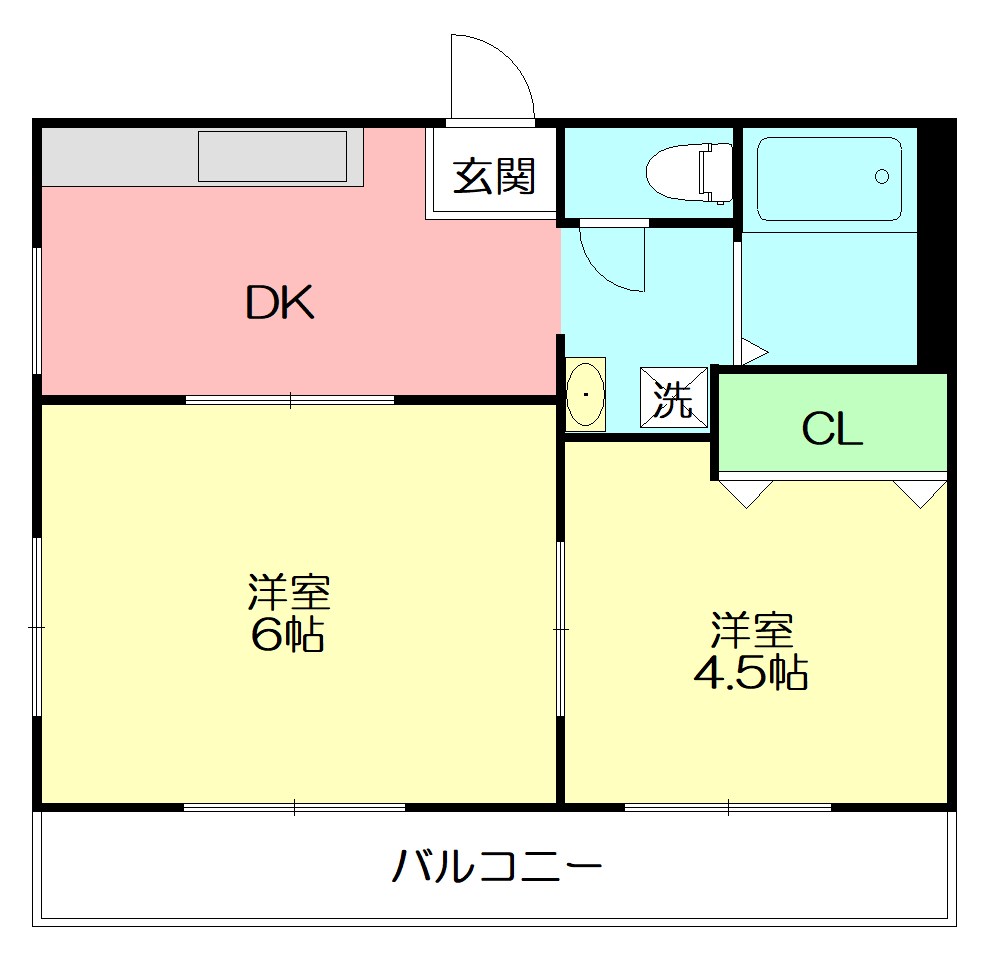 伊勢原市石田のマンションの間取り