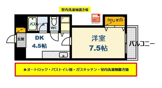 広島市西区中広町のマンションの間取り