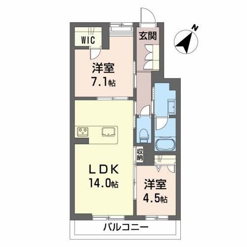 豊川市蔵子のマンションの間取り