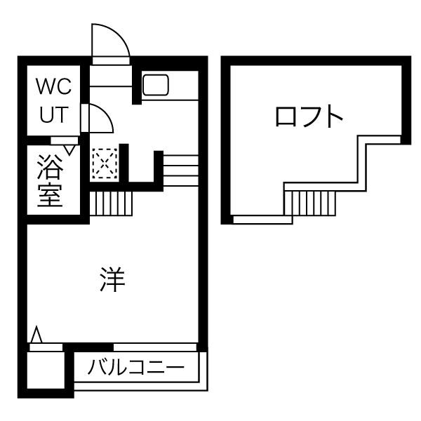 名古屋市中村区賑町のアパートの間取り