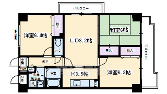 ウエストウイング嵯峨の間取り