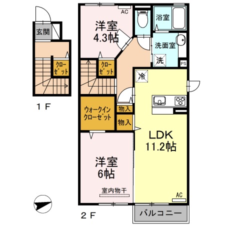 ベイ　ブランシェ　Ａ棟の間取り