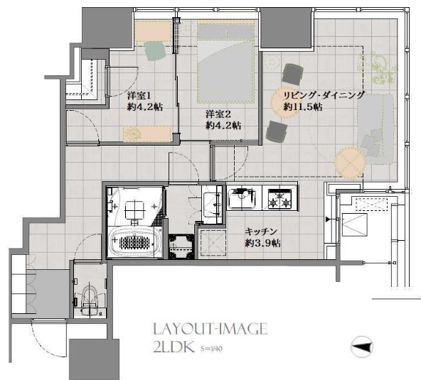 ホワイトタワー浜松町の間取り