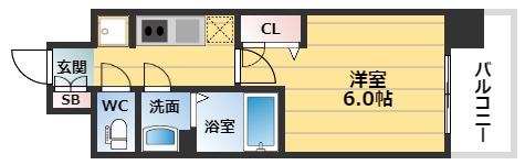 プレサンス大阪天満リバーシアの間取り