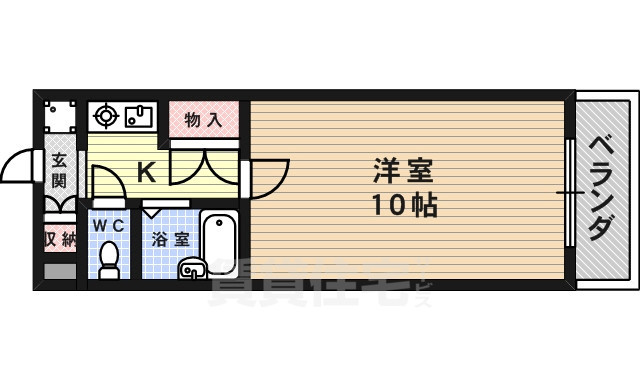 京都市上京区福長町のマンションの間取り