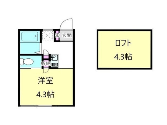 中野区上高田のアパートの間取り