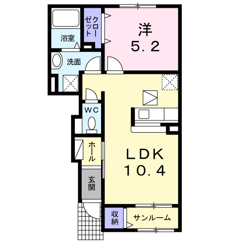 ベル　パラダイスAの間取り