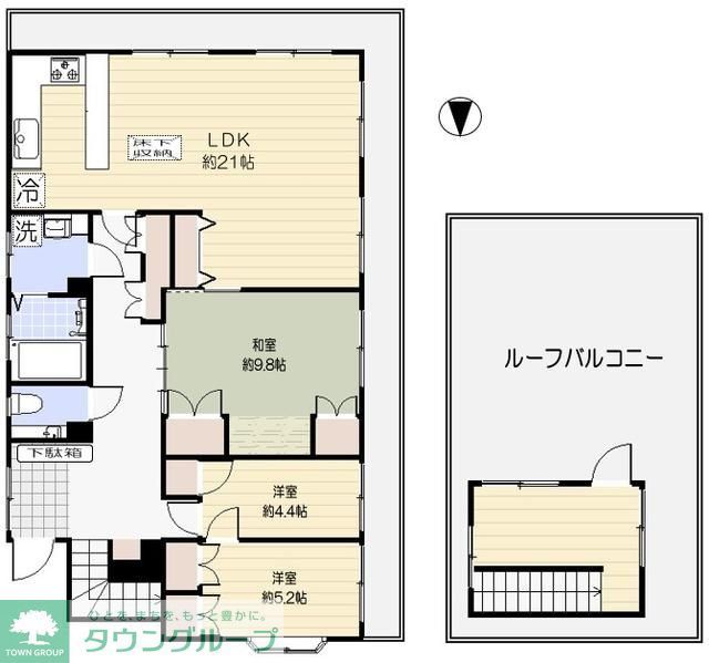 大田区蒲田のマンションの間取り