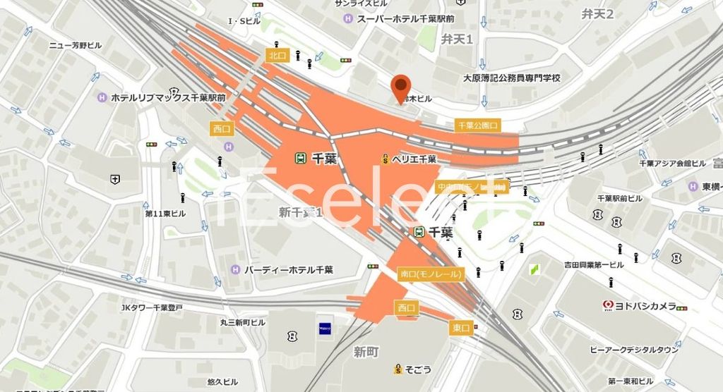 その他　千葉駅、中央改札口より左手側の千葉公園口にむかい階段を下り…