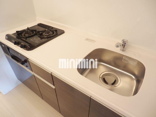 キッチン　２口ガスコンロのキッチンです。グリルもあり、調理も楽しめます