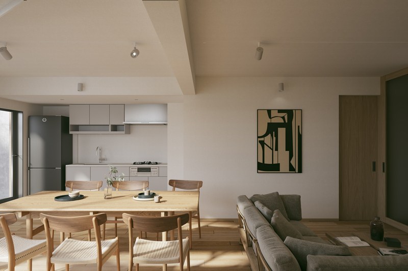 居室・リビング　３０１　完成予想ＣＧ