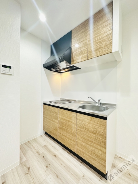 キッチン　ＩＨ２口コンロ完備＾＾お一人でもお二人でもゆったり使えますね