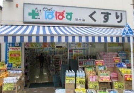 ドラックストア　どらっぐぱぱす谷中店（ドラッグストア）まで650m