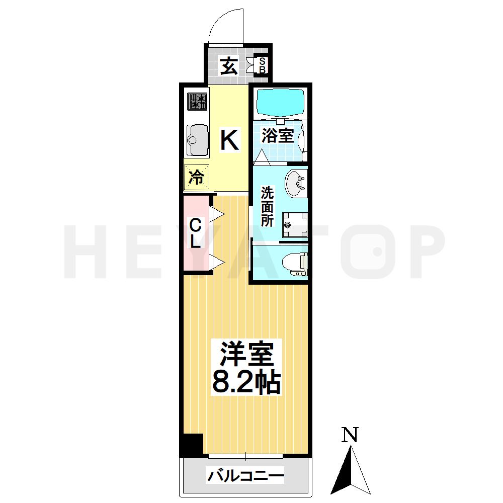 地下鉄名城線 金山駅 徒歩5分 6階建 築7年の間取り写真