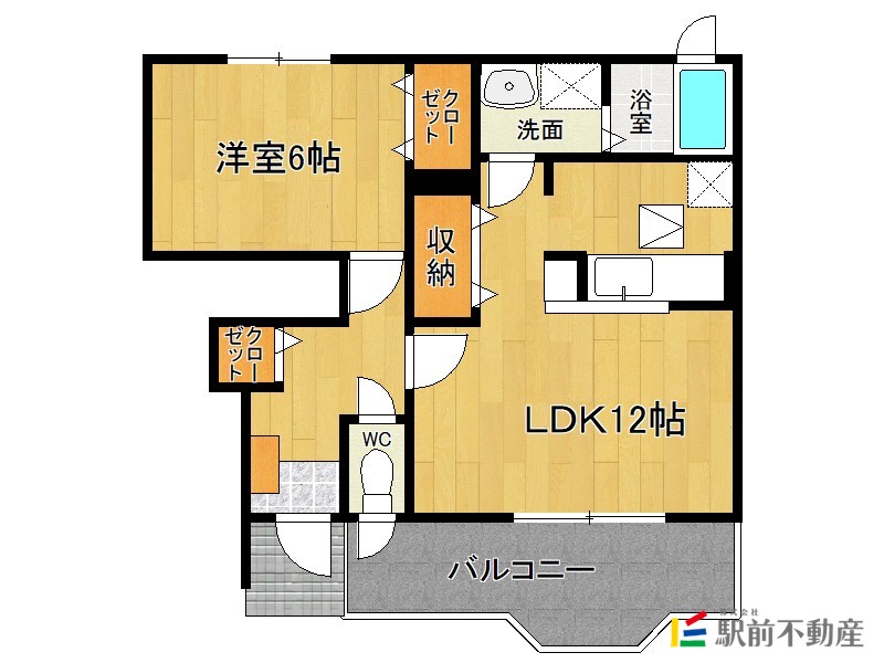 ＪＲ長崎本線 佐賀駅 徒歩16分 2階建 築19年の間取り写真