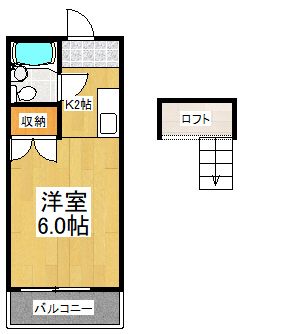 小田急線 鶴川駅 徒歩11分 2階建 築38年の間取り写真