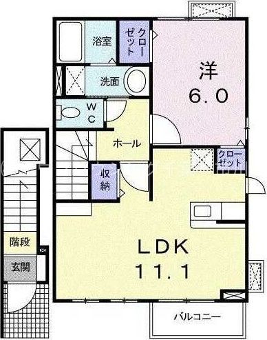 ＪＲ総武線快速 津田沼駅 バス乗車時間：15分 最寄りバス停で下車 徒歩6分 2階建 築16年の間取り写真