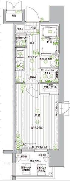 地下鉄七隈線 茶山駅 徒歩17分 12階建 築18年の間取り写真